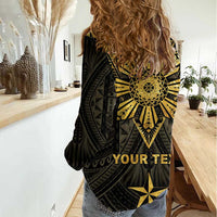 Personalised Philippines Independence Day Women Casual Shirt Filipinos Sun Star Tribal LT05 - Polynesian Pride