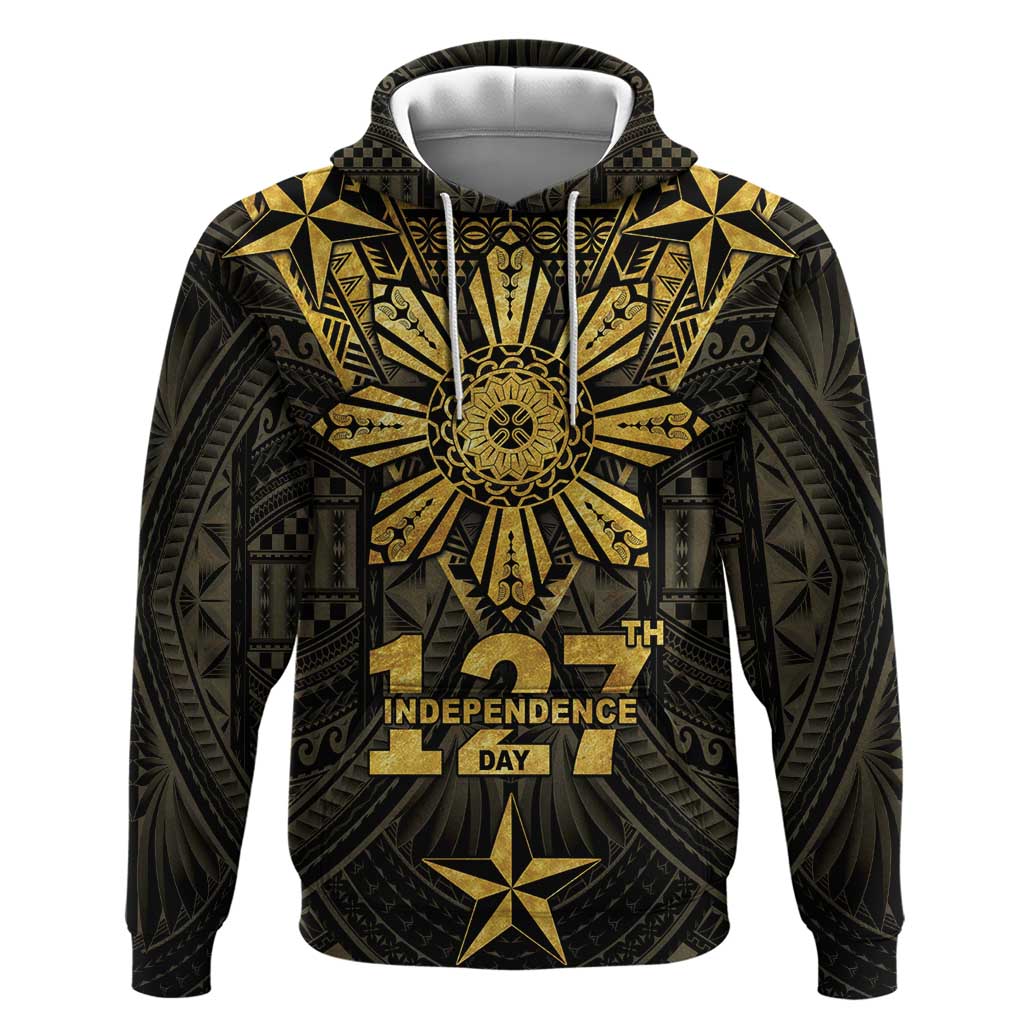 Personalised Philippines Independence Day Zip Hoodie Filipinos Sun Star Tribal