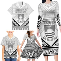Personalised Kiribati Gospel Day Family Matching Long Sleeve Bodycon Dress and Hawaiian Shirt Coat Of Arms Polynesian Pattern LT05 - Polynesian Pride