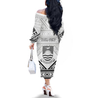 Personalised Kiribati Gospel Day Family Matching Off The Shoulder Long Sleeve Dress and Hawaiian Shirt Coat Of Arms Polynesian Pattern LT05 - Polynesian Pride