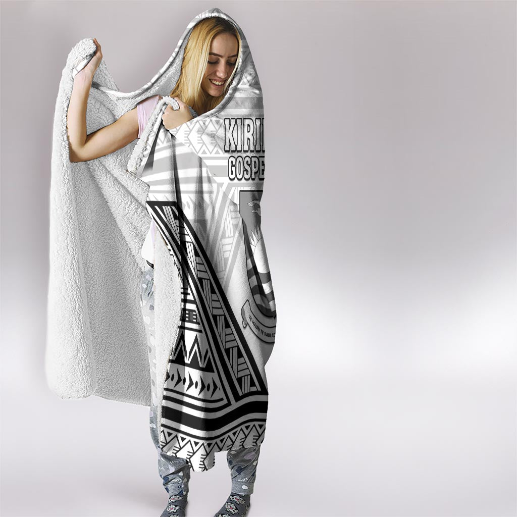 Kiribati Gospel Day Hooded Blanket Coat Of Arms Polynesian Pattern