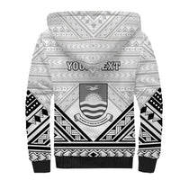 Personalised Kiribati Gospel Day Sherpa Hoodie Coat Of Arms Polynesian Pattern