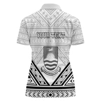 Personalised Kiribati Gospel Day Women Polo Shirt Coat Of Arms Polynesian Pattern