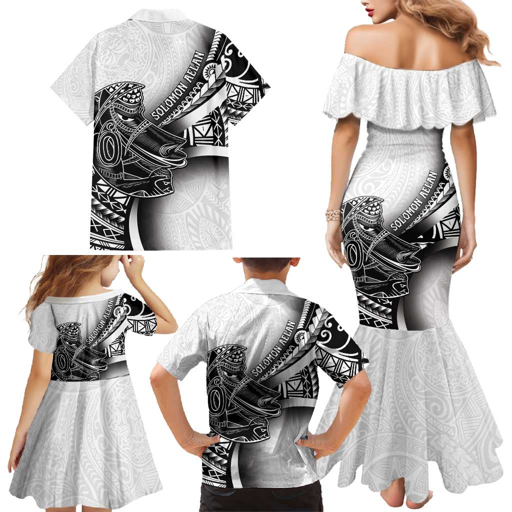 Solomon Islands Nguzunguzu Family Matching Mermaid Dress and Hawaiian Shirt Polynesian Tribal Pattern LT05 - Polynesian Pride