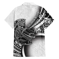 Solomon Islands Nguzunguzu Family Matching Off Shoulder Maxi Dress and Hawaiian Shirt Polynesian Tribal Pattern LT05 - Polynesian Pride