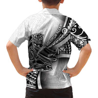 Solomon Islands Nguzunguzu Family Matching Off Shoulder Short Dress and Hawaiian Shirt Polynesian Tribal Pattern LT05 - Polynesian Pride