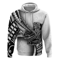 Solomon Islands Nguzunguzu Hoodie Polynesian Tribal Pattern LT05 Pullover Hoodie White - Polynesian Pride