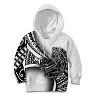 Solomon Islands Nguzunguzu Kid Hoodie Polynesian Tribal Pattern LT05 Hoodie White - Polynesian Pride