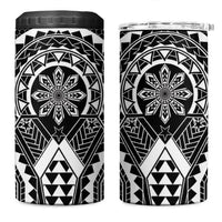 Philippines Batok Tribal Inspired Tattoo Black 4 in 1 Can Cooler Tumbler LT05 One Size: 16 oz Black - Polynesian Pride