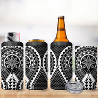 Philippines Batok Tribal Inspired Tattoo Black 4 in 1 Can Cooler Tumbler LT05 - Polynesian Pride