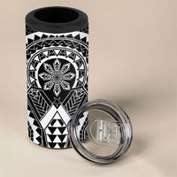 Philippines Batok Tribal Inspired Tattoo Black 4 in 1 Can Cooler Tumbler LT05 - Polynesian Pride