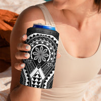 Philippines Batok Tribal Inspired Tattoo Black 4 in 1 Can Cooler Tumbler LT05 - Polynesian Pride