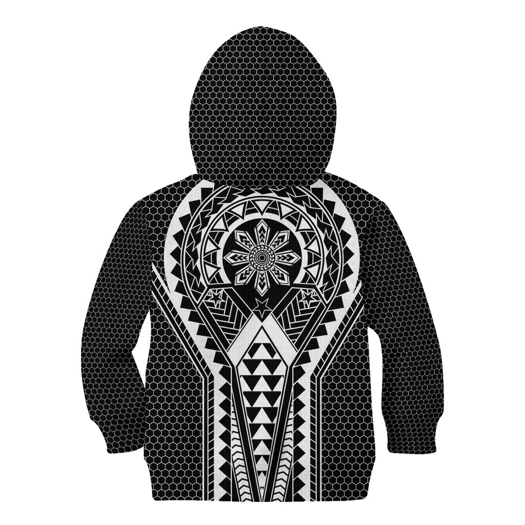 Philippines Batok Tribal Inspired Tattoo Black Kid Hoodie LT05 - Polynesian Pride