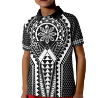 Philippines Batok Tribal Inspired Tattoo Black Kid Polo Shirt LT05 Kid Black - Polynesian Pride
