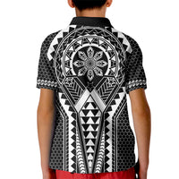Philippines Batok Tribal Inspired Tattoo Black Kid Polo Shirt LT05 - Polynesian Pride
