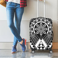 Philippines Batok Tribal Inspired Tattoo Black Luggage Cover LT05 - Polynesian Pride
