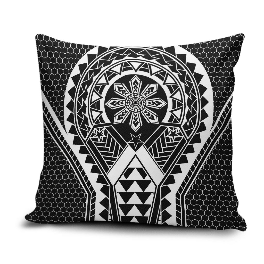 Philippines Batok Tribal Inspired Tattoo Black Pillow Cover LT05 Black - Polynesian Pride