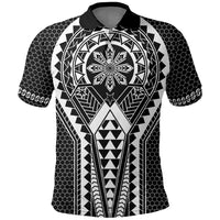 Philippines Batok Tribal Inspired Tattoo Black Polo Shirt LT05 Black - Polynesian Pride