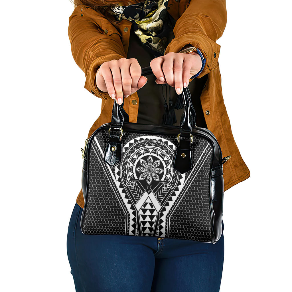 Philippines Batok Tribal Inspired Tattoo Black Shoulder Handbag LT05 One Size Black - Polynesian Pride