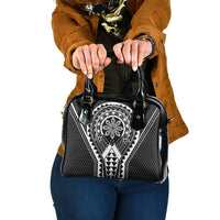 Philippines Batok Tribal Inspired Tattoo Black Shoulder Handbag LT05 One Size Black - Polynesian Pride