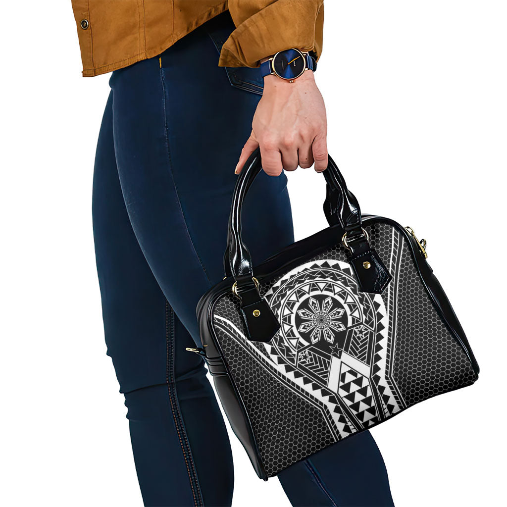 Philippines Batok Tribal Inspired Tattoo Black Shoulder Handbag LT05 - Polynesian Pride