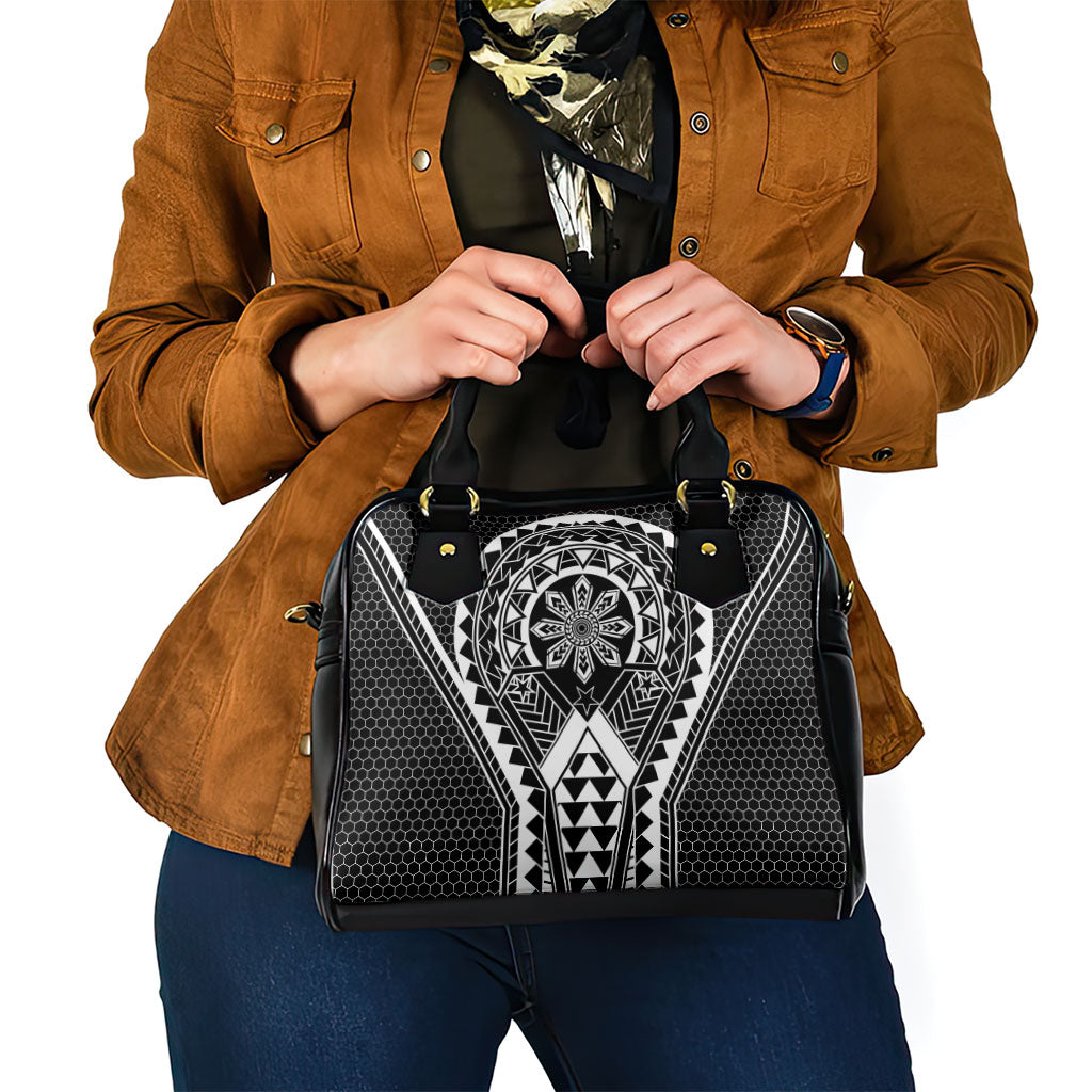 Philippines Batok Tribal Inspired Tattoo Black Shoulder Handbag LT05 - Polynesian Pride