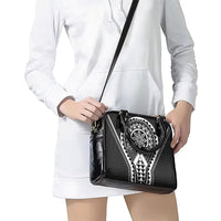 Philippines Batok Tribal Inspired Tattoo Black Shoulder Handbag LT05 - Polynesian Pride
