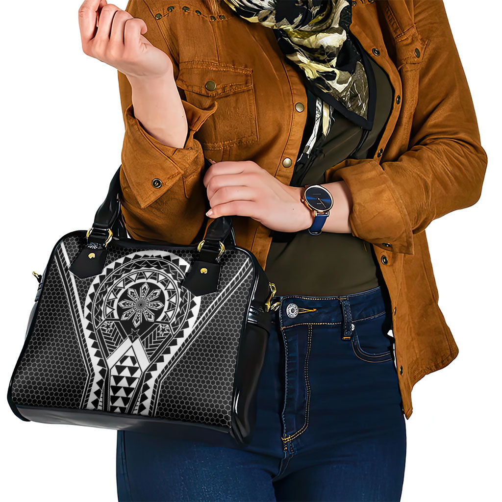 Philippines Batok Tribal Inspired Tattoo Black Shoulder Handbag LT05 - Polynesian Pride