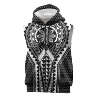 Philippines Batok Tribal Inspired Tattoo Black Sleeveless Zip Hoodie LT05 Black - Polynesian Pride
