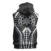 Philippines Batok Tribal Inspired Tattoo Black Sleeveless Zip Hoodie LT05 - Polynesian Pride