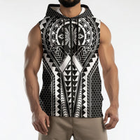 Philippines Batok Tribal Inspired Tattoo Black Sleeveless Zip Hoodie LT05 - Polynesian Pride