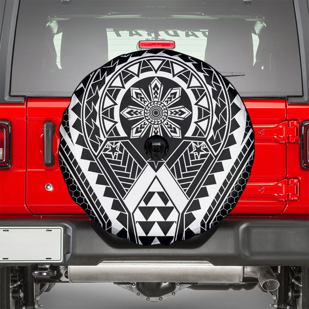 Philippines Batok Tribal Inspired Tattoo Black Spare Tire Cover LT05 - Polynesian Pride