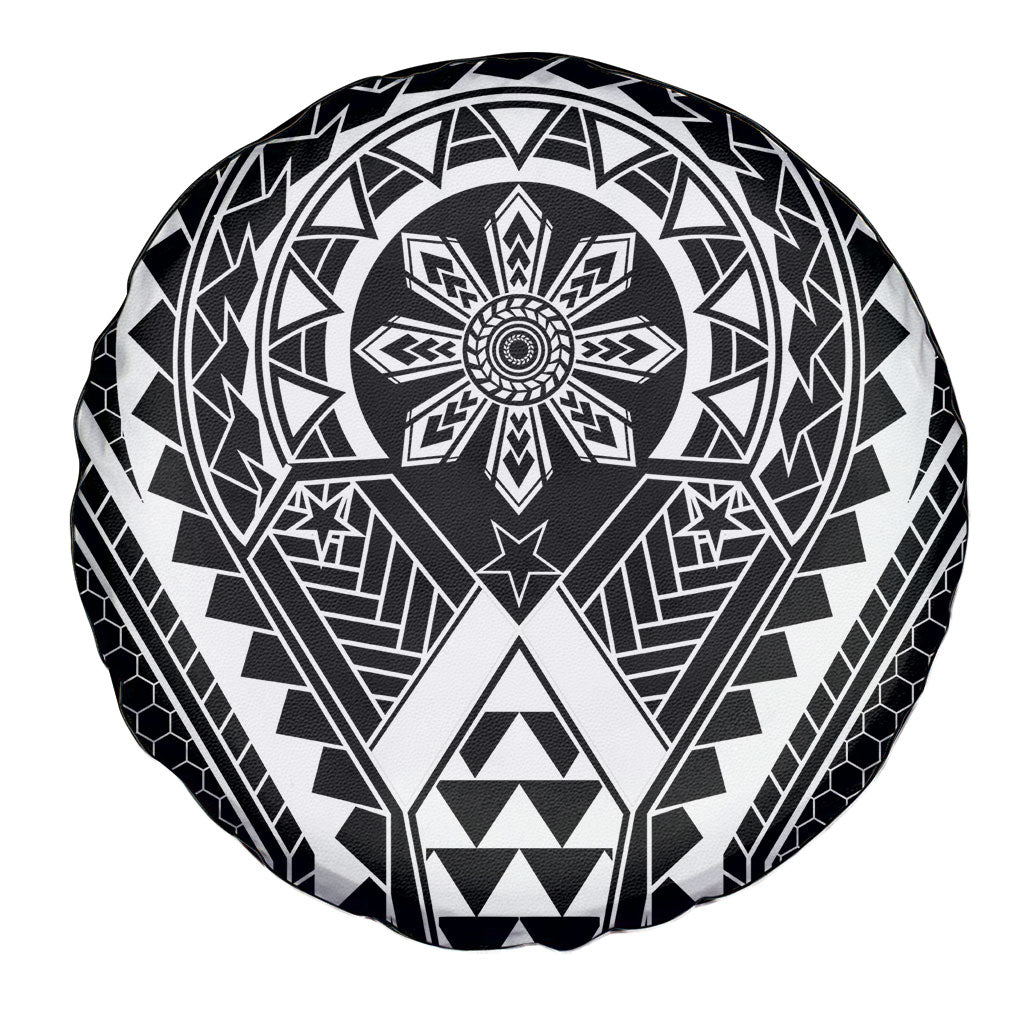 Philippines Batok Tribal Inspired Tattoo Black Spare Tire Cover LT05 - Polynesian Pride