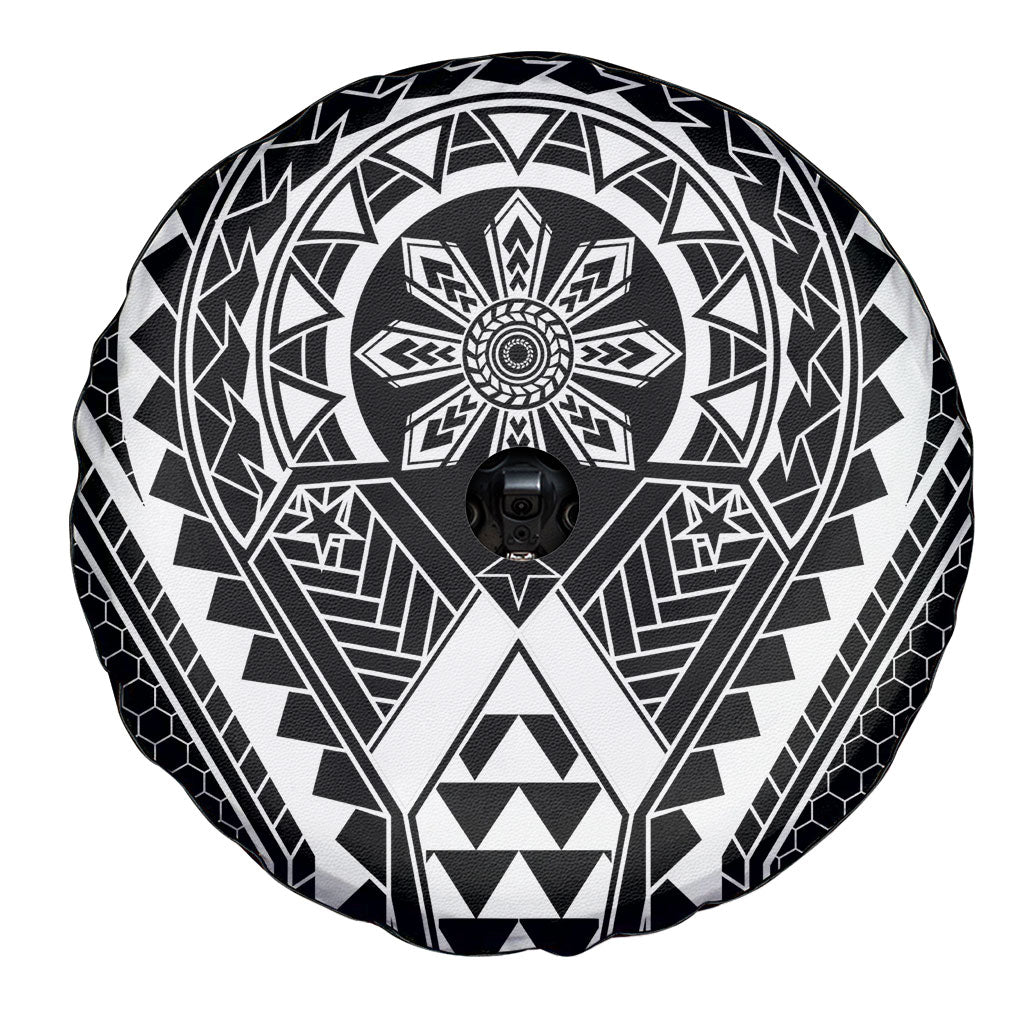 Philippines Batok Tribal Inspired Tattoo Black Spare Tire Cover LT05 - Polynesian Pride