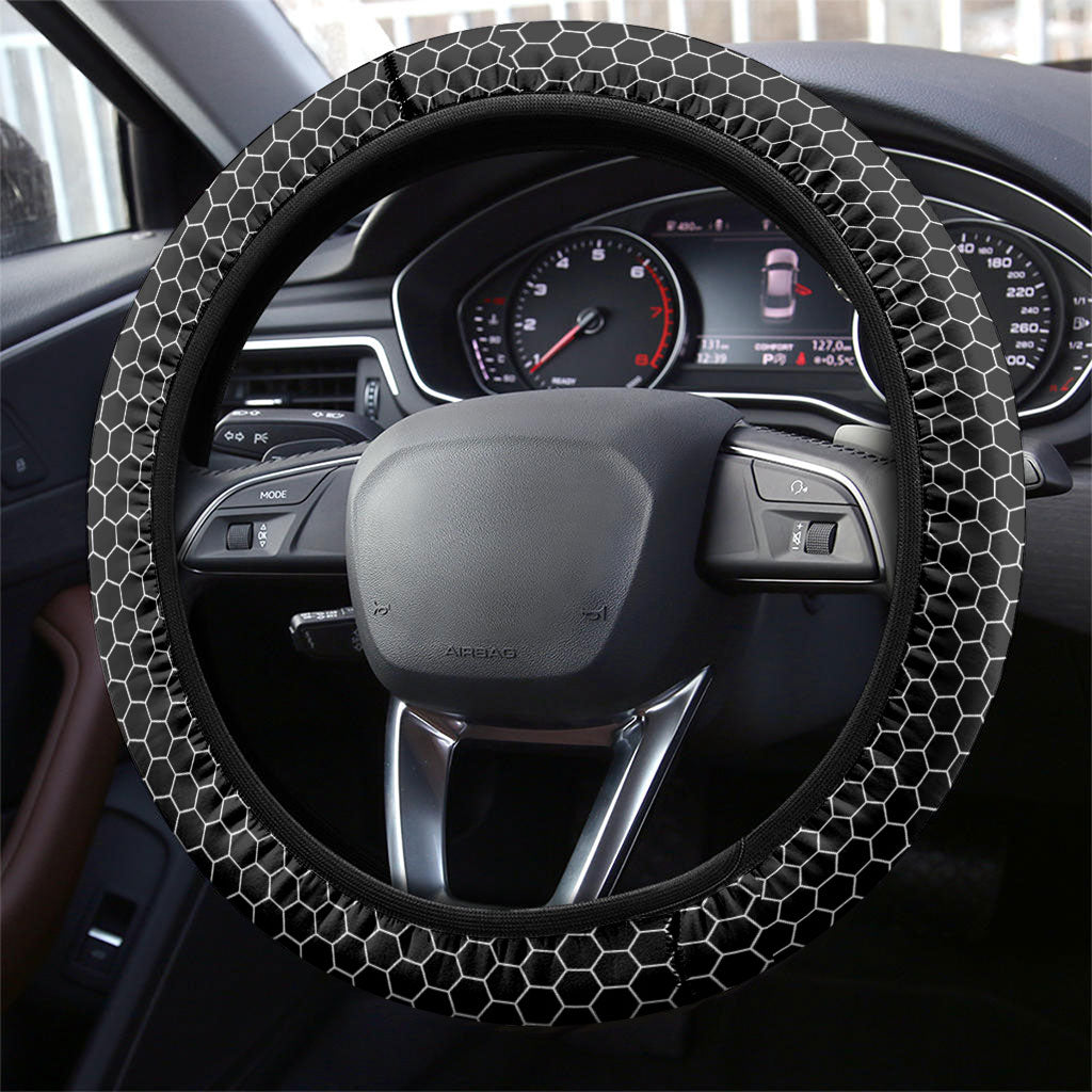 Philippines Batok Tribal Inspired Tattoo Black Steering Wheel Cover LT05 - Polynesian Pride