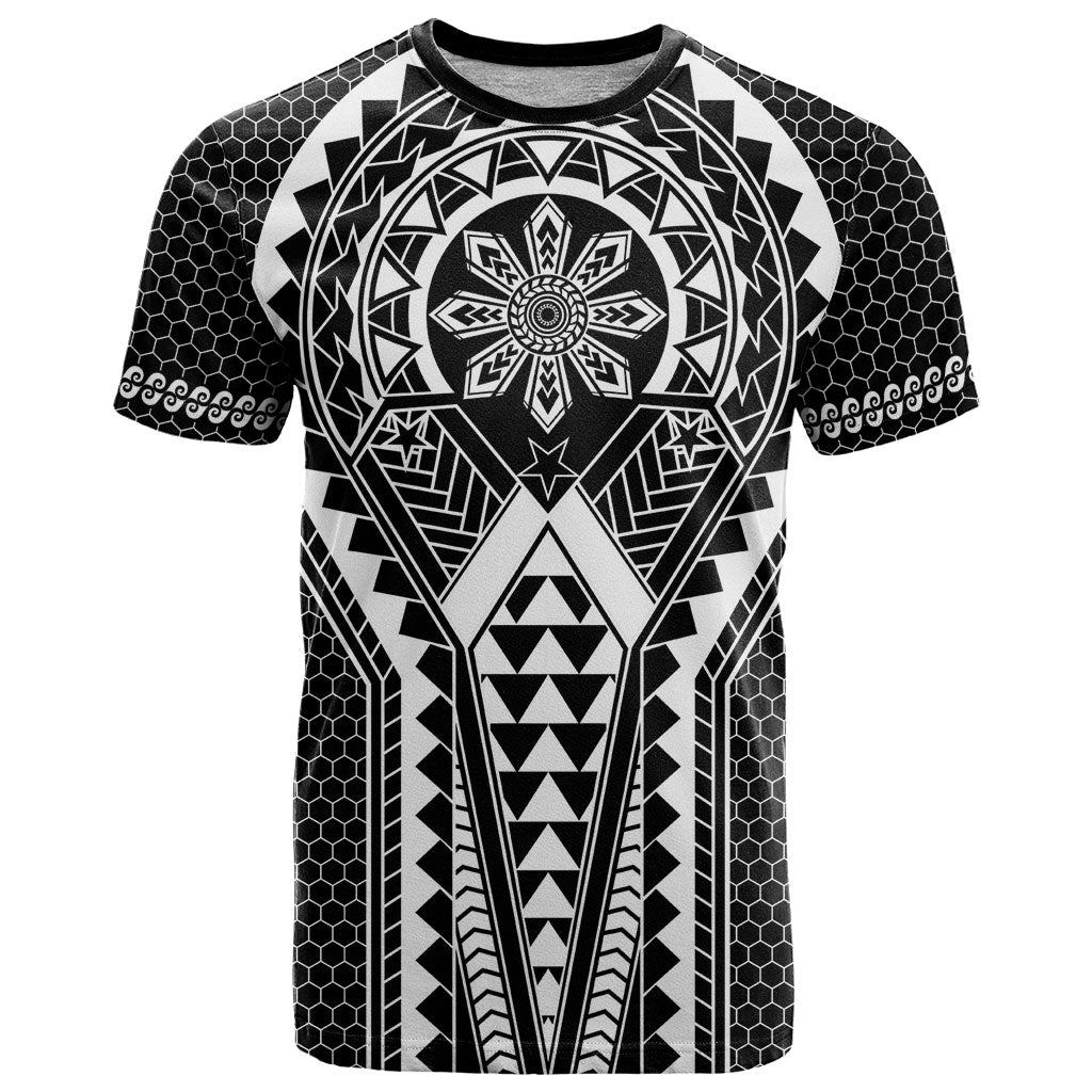 Philippines Batok Tribal Inspired Tattoo Black T Shirt LT05 Black - Polynesian Pride