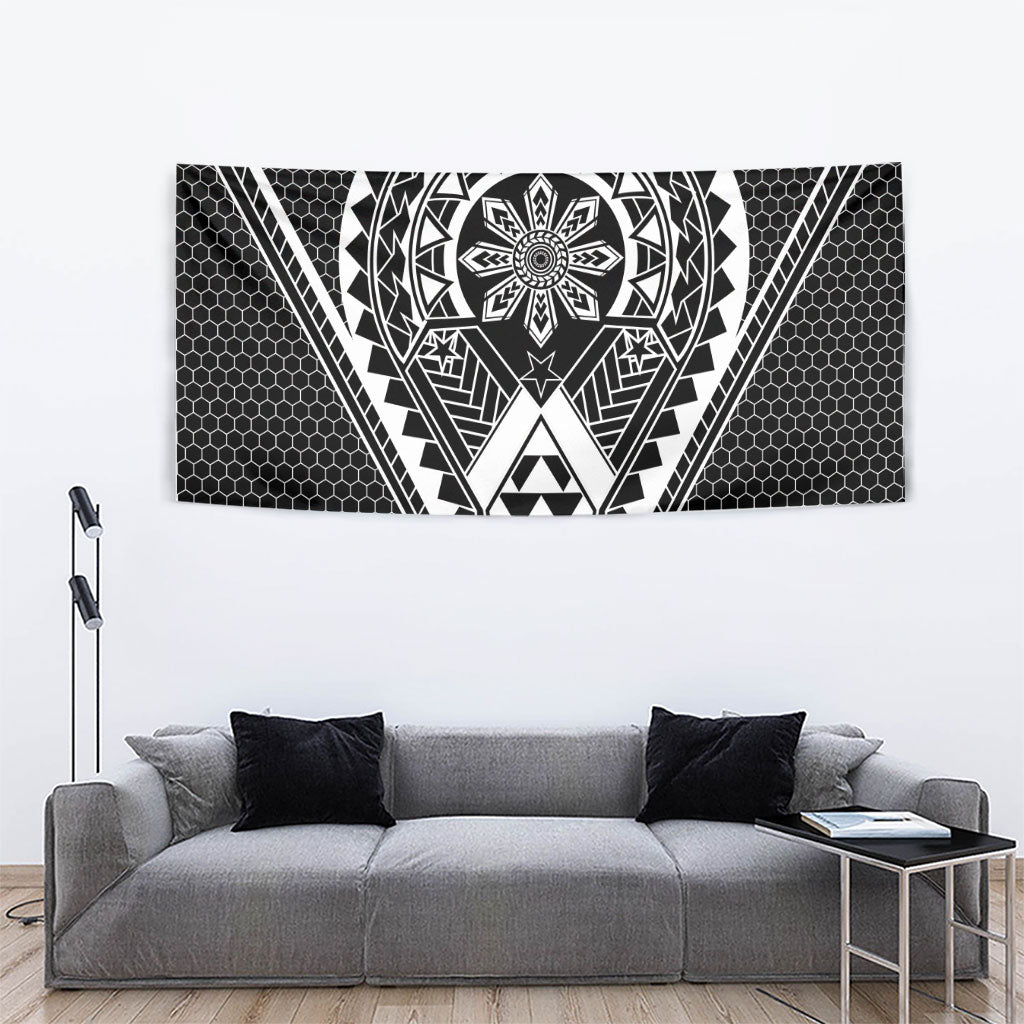 Philippines Batok Tribal Inspired Tattoo Black Tapestry LT05 - Polynesian Pride