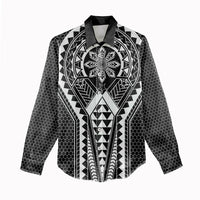 Philippines Batok Tribal Inspired Tattoo Black Women Casual Shirt LT05 - Polynesian Pride