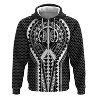 Philippines Batok Tribal Inspired Tattoo Black Zip Hoodie LT05 Zip Hoodie Black - Polynesian Pride