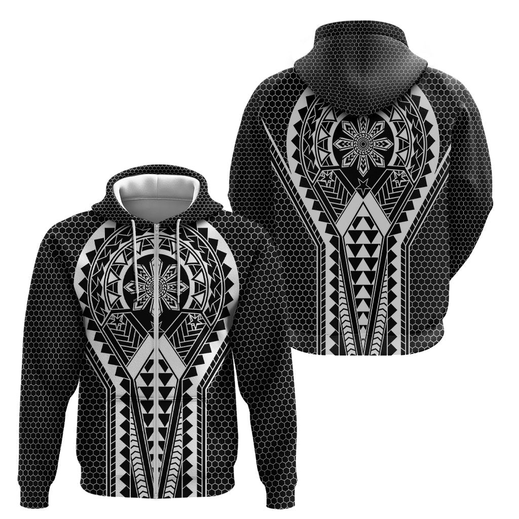 Philippines Batok Tribal Inspired Tattoo Black Zip Hoodie LT05 - Polynesian Pride