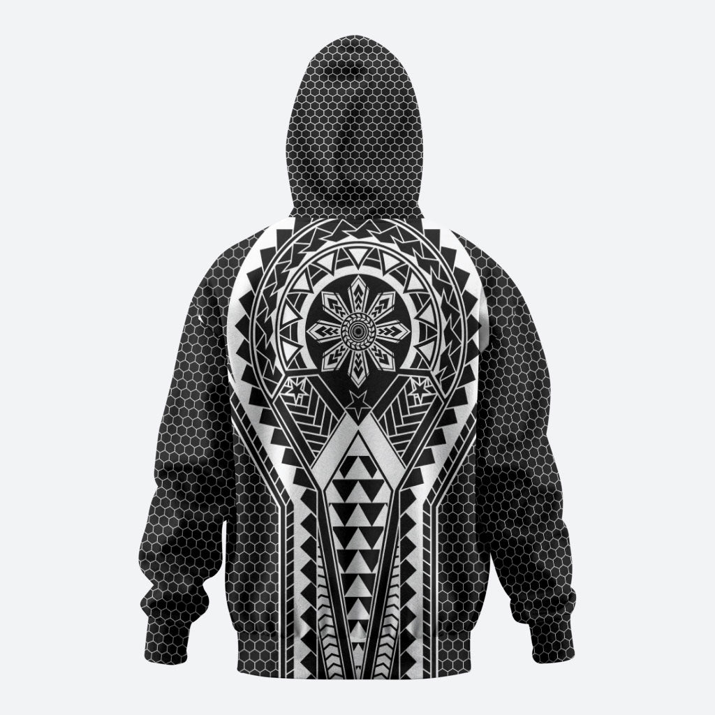 Philippines Batok Tribal Inspired Tattoo Black Zip Hoodie LT05 - Polynesian Pride