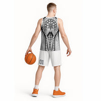 Philippines Batok Tribal Inspired Tattoo White Basketball Jersey LT05 - Polynesian Pride