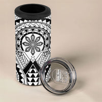 Philippines Batok Tribal Inspired Tattoo White 4 in 1 Can Cooler Tumbler LT05 - Polynesian Pride