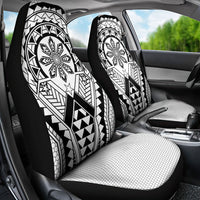 Philippines Batok Tribal Inspired Tattoo White Car Seat Cover LT05 - Polynesian Pride