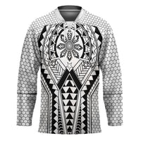 Philippines Batok Tribal Inspired Tattoo White Hockey Jersey LT05 Unisex White - Polynesian Pride
