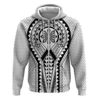 Philippines Batok Tribal Inspired Tattoo White Hoodie LT05 Zip Hoodie White - Polynesian Pride