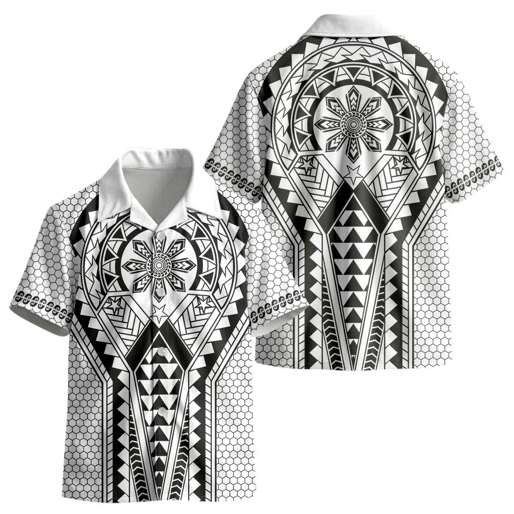 Philippines Batok Tribal Inspired Tattoo White Kid Hawaiian Shirt LT05 - Polynesian Pride