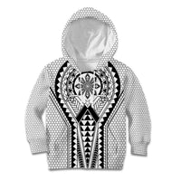 Philippines Batok Tribal Inspired Tattoo White Kid Hoodie LT05 Hoodie White - Polynesian Pride