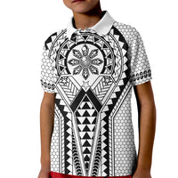 Philippines Batok Tribal Inspired Tattoo White Kid Polo Shirt LT05 Kid White - Polynesian Pride