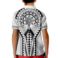 Philippines Batok Tribal Inspired Tattoo White Kid Polo Shirt LT05 - Polynesian Pride